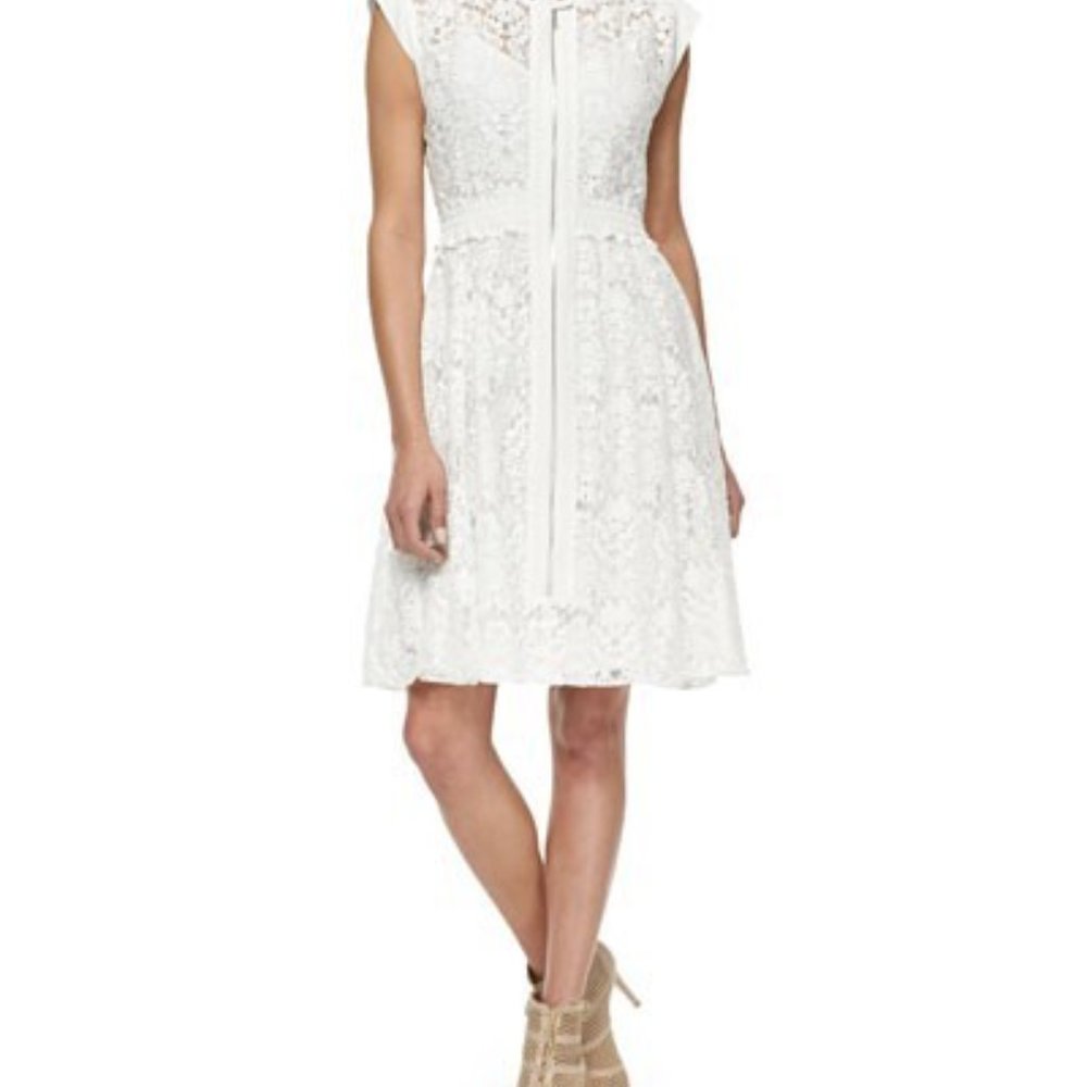 Rebecca Taylor White Lace Dress Sz 4